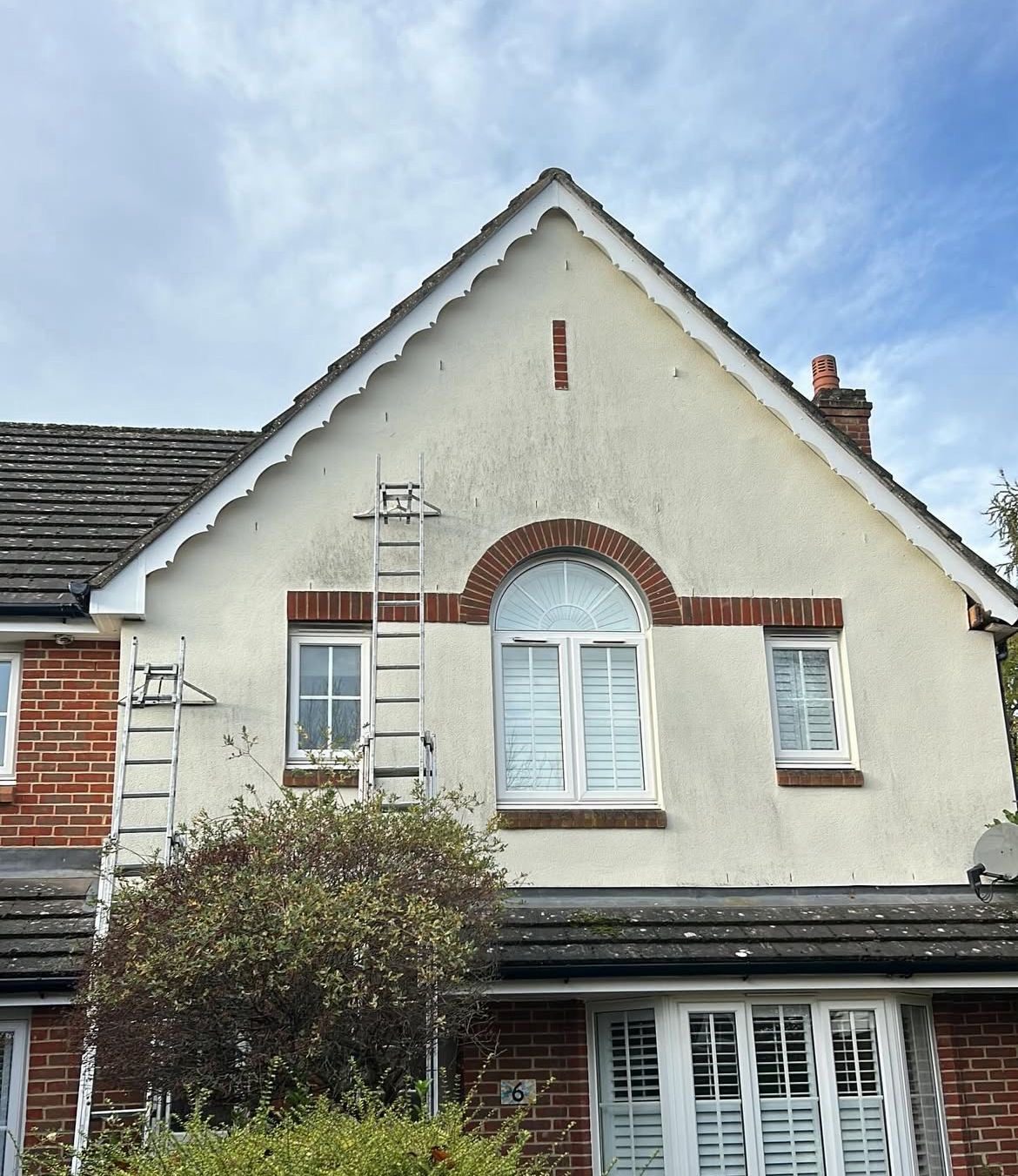 Semi-detached house with new fascias