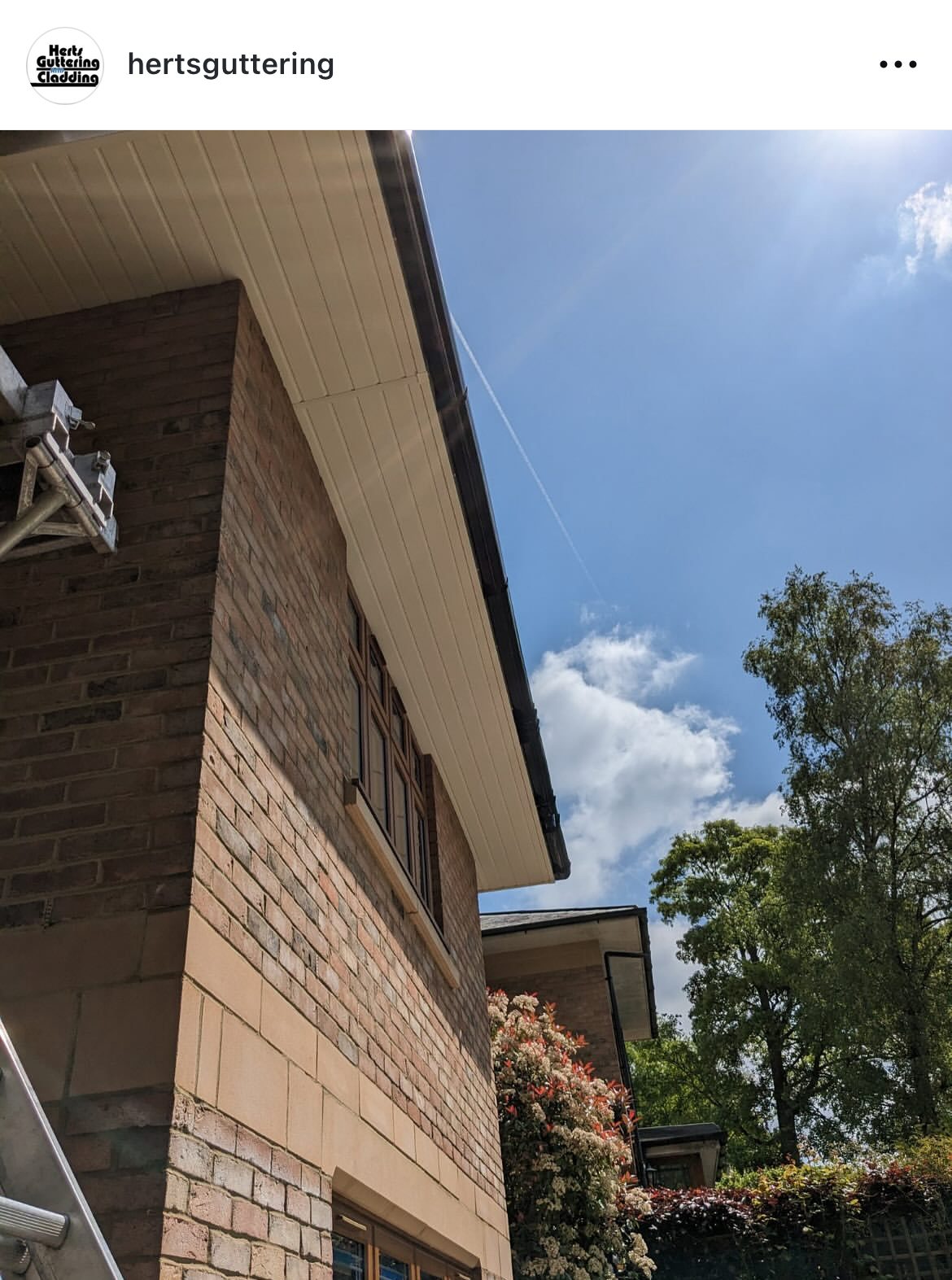 House side with new guttering